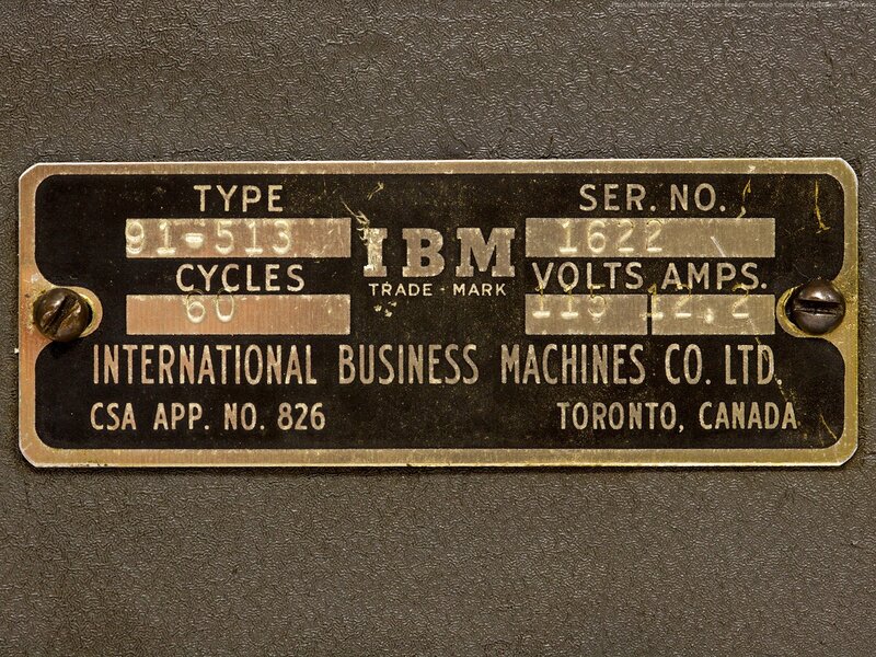 IBM product identification plate