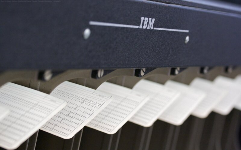IBM Punch Card Reader — Black