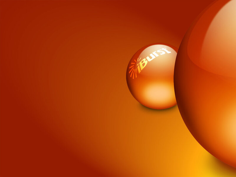 iBurst logo on orange spheres