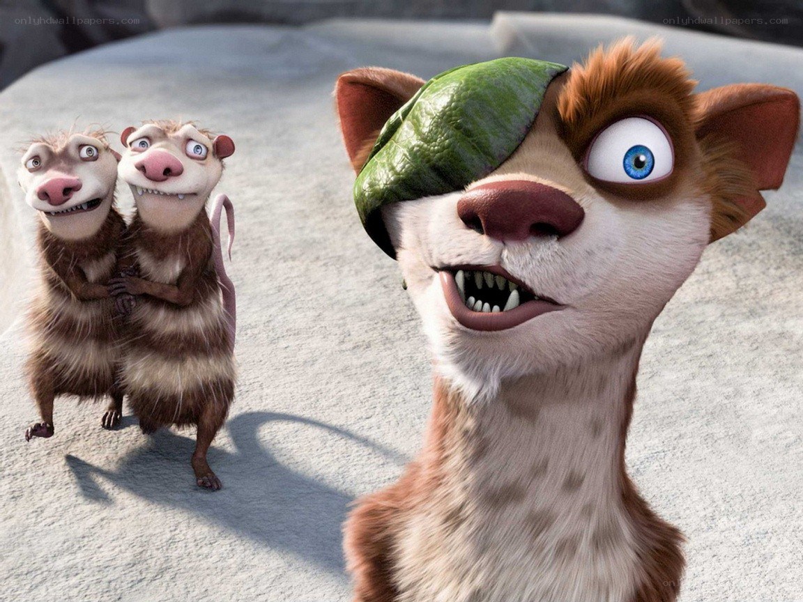 Ice Age characters in a scene