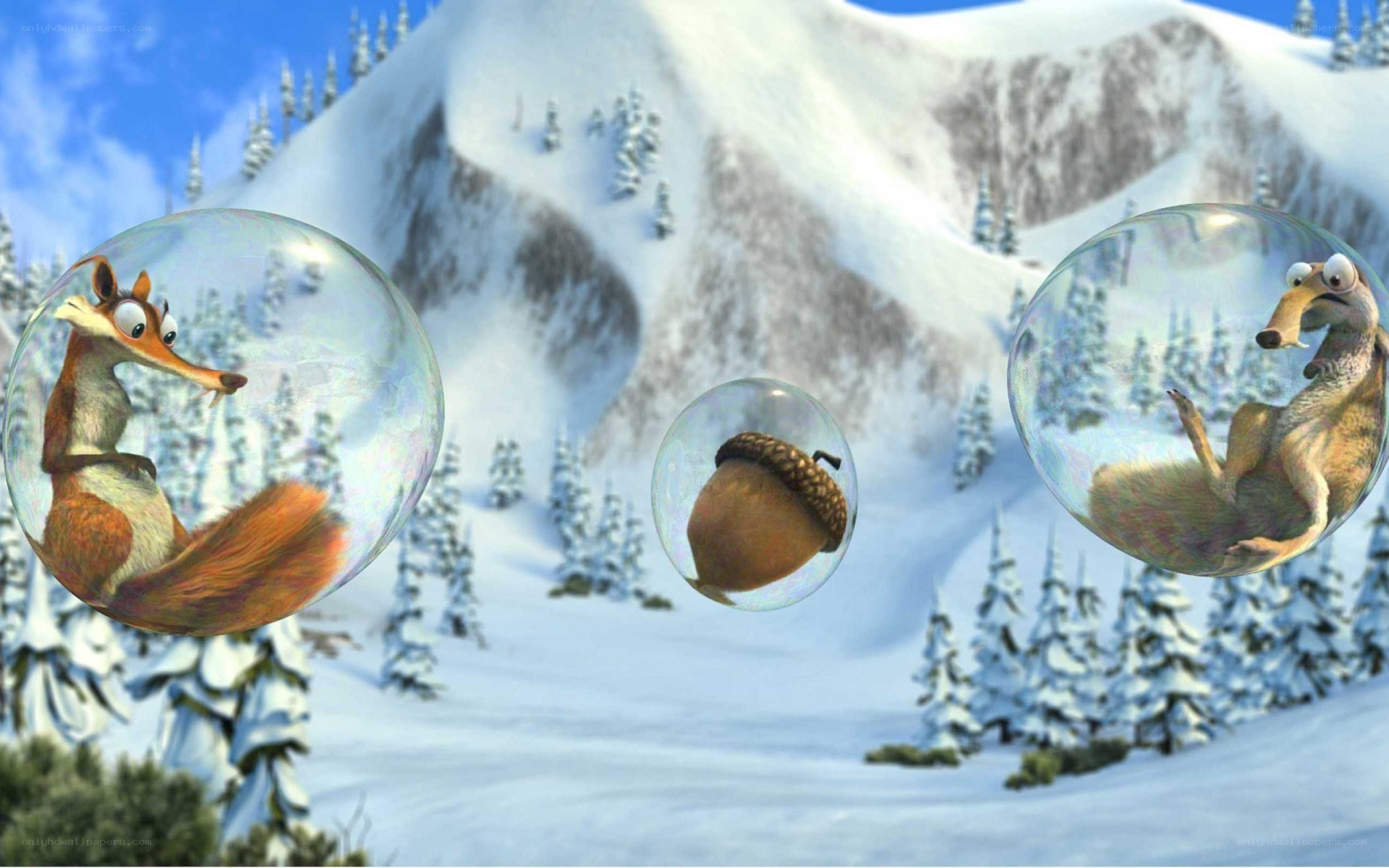 Ice Age characters in bubbles