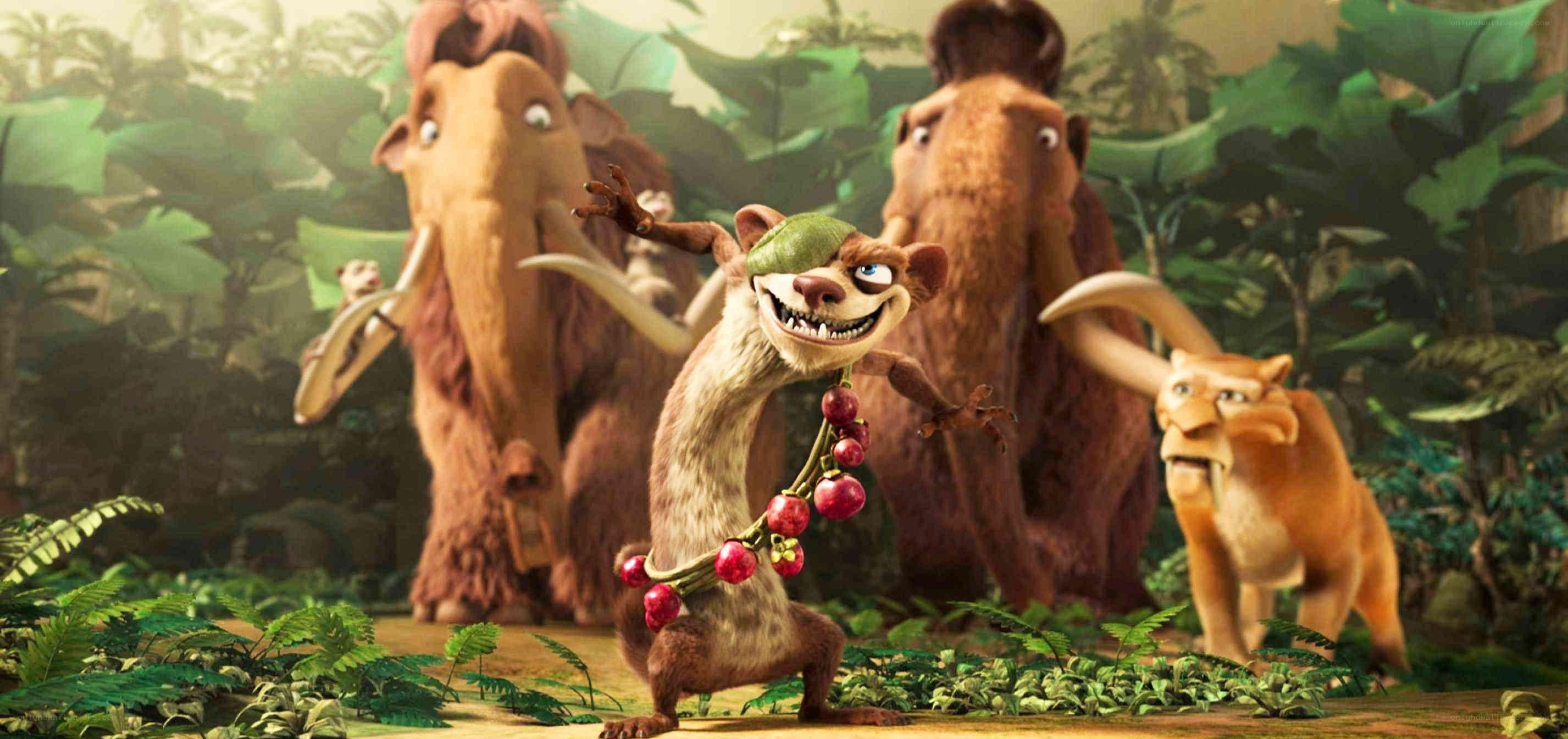 Ice Age characters in jungle