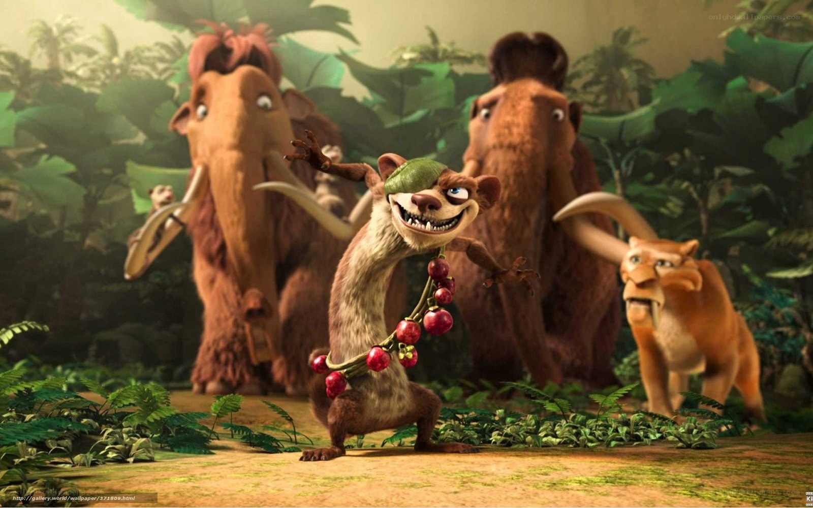 Ice Age characters in jungle