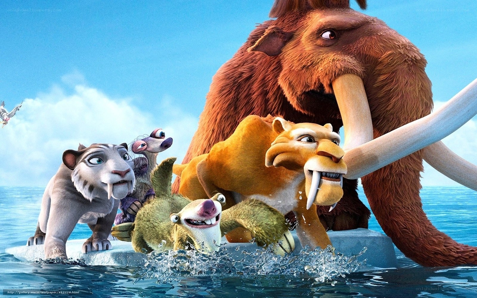 Ice Age characters on ice floe
