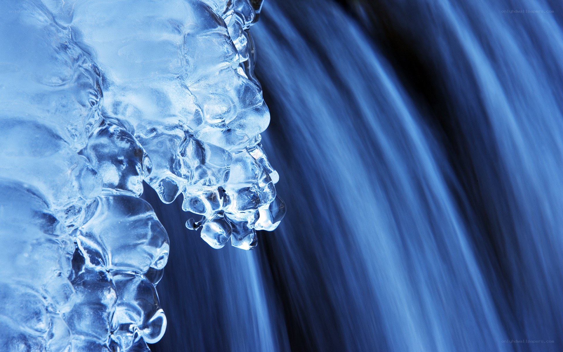 ice and flowing water