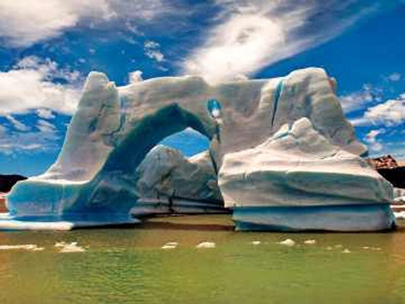 Ice Arch Formation — Blue, Dramatic