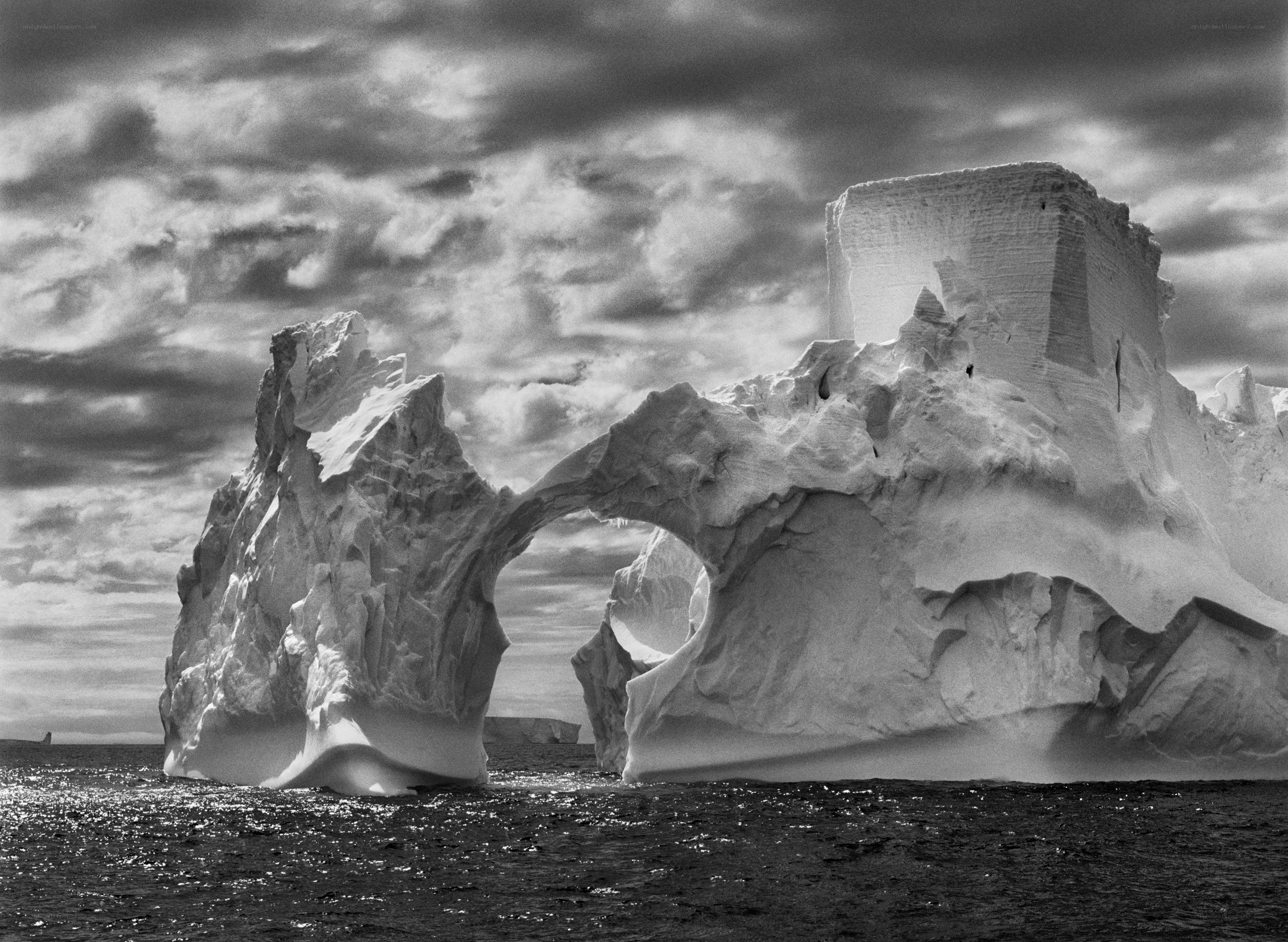 Ice arch in Antarctic waters