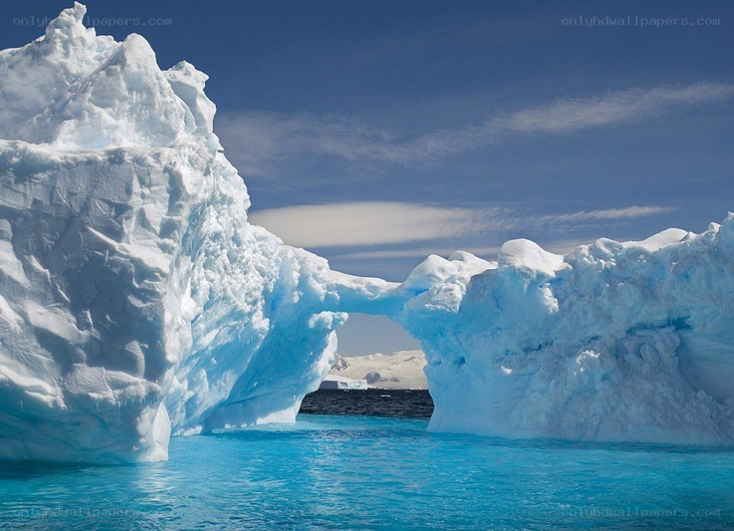 Ice arch in Antarctica