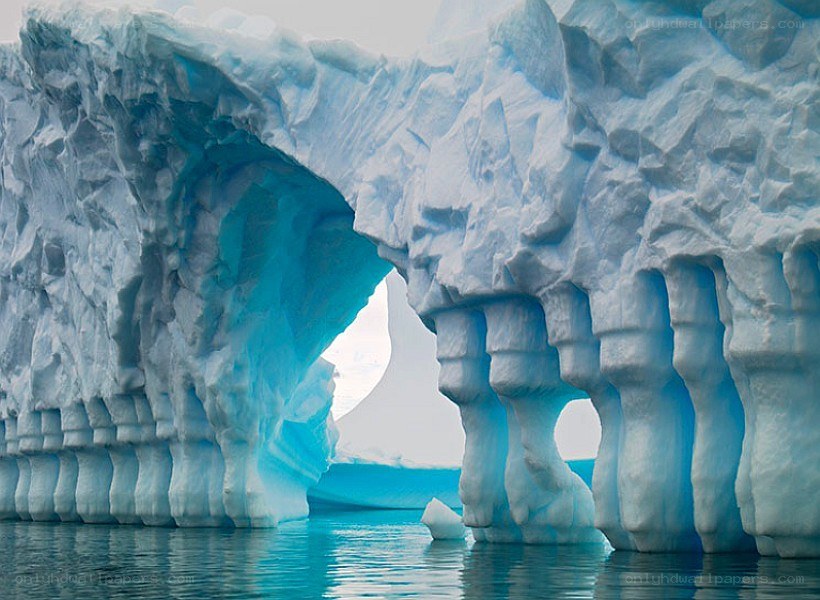 Ice arch in Antarctica