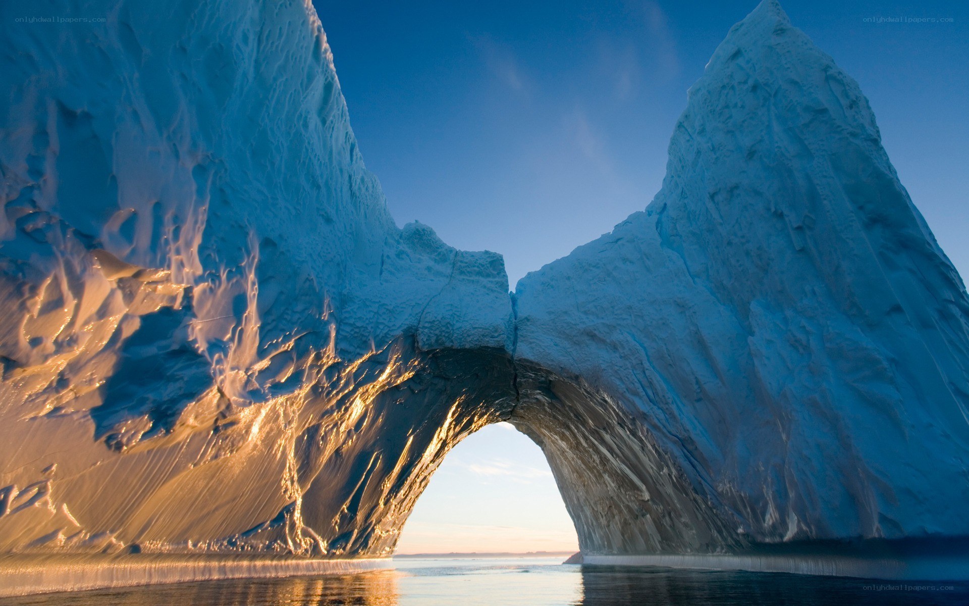 Ice arch in polar waters