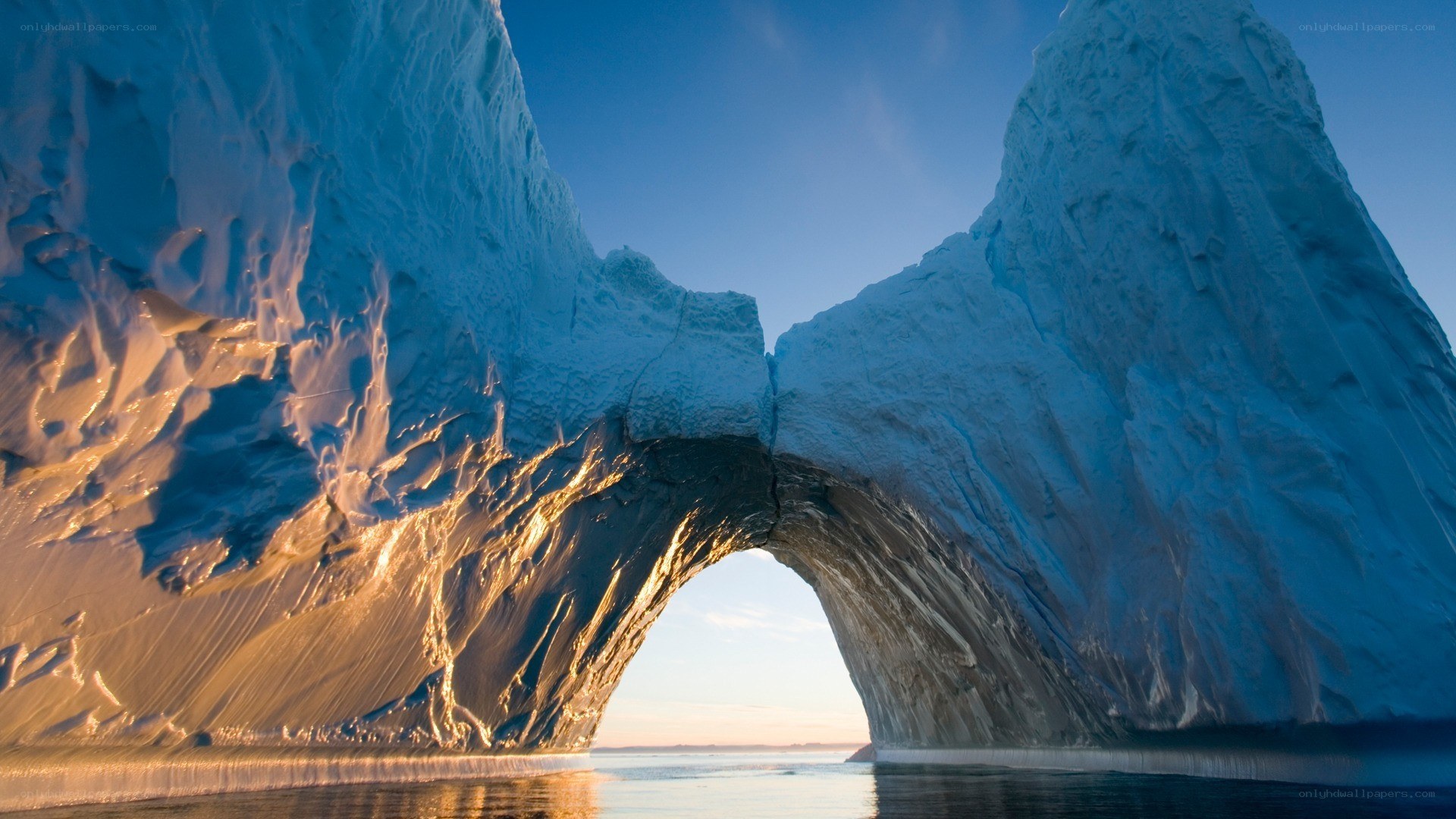 Ice arch in polar waters
