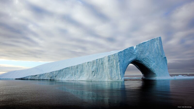 Ice arch in polar waters