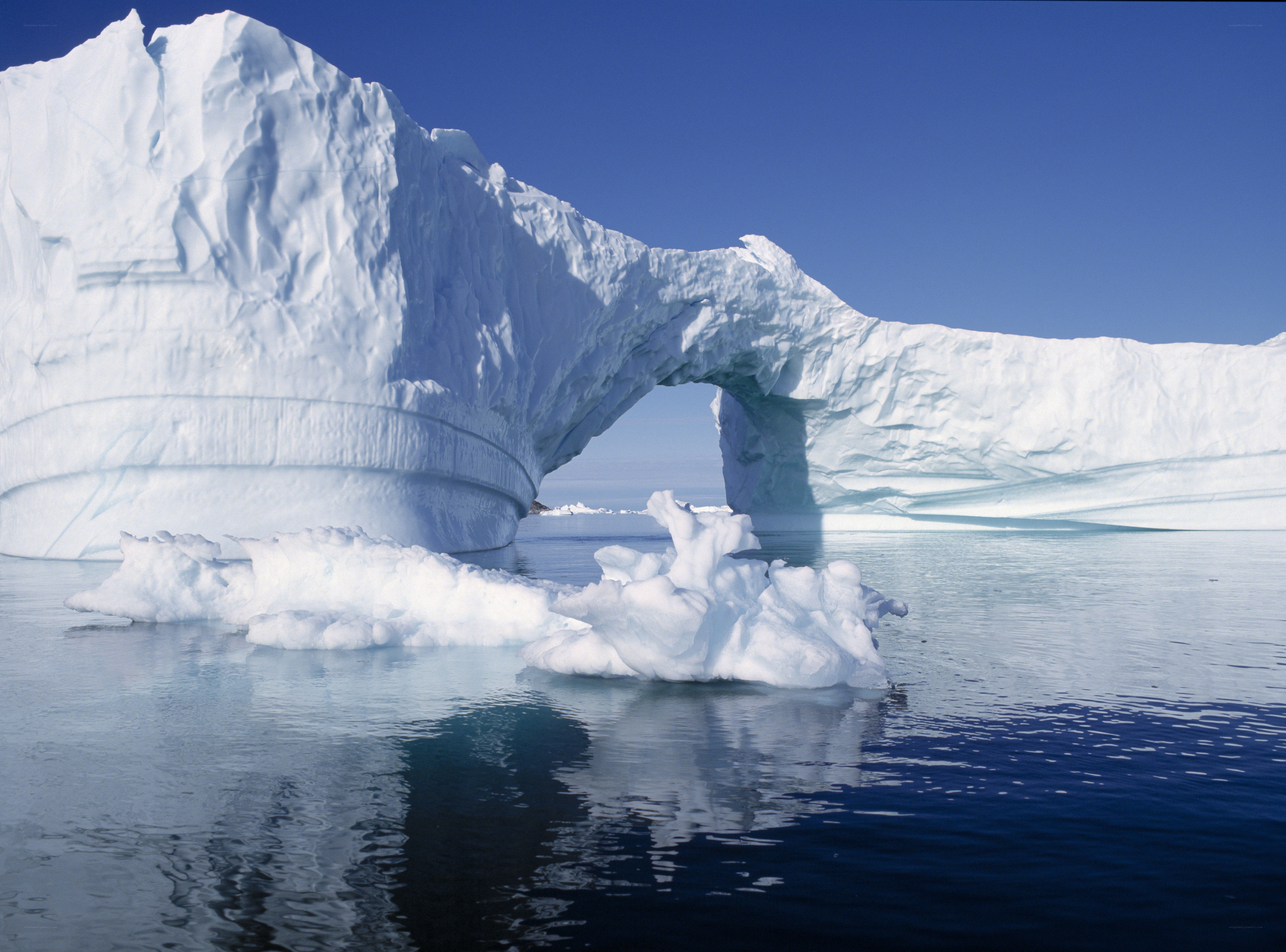 Ice arch in polar waters