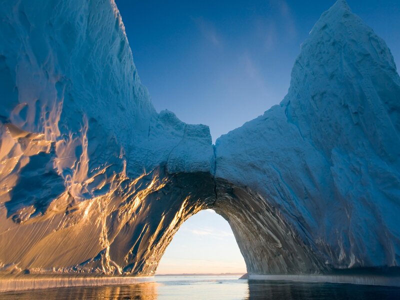 Ice arch in the Arctic