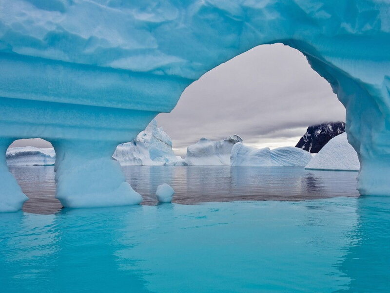 Ice Arch with Bergs