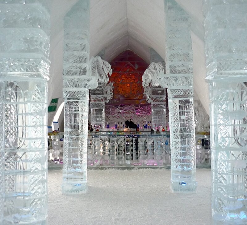 Ice Bar Interior — White, Cold