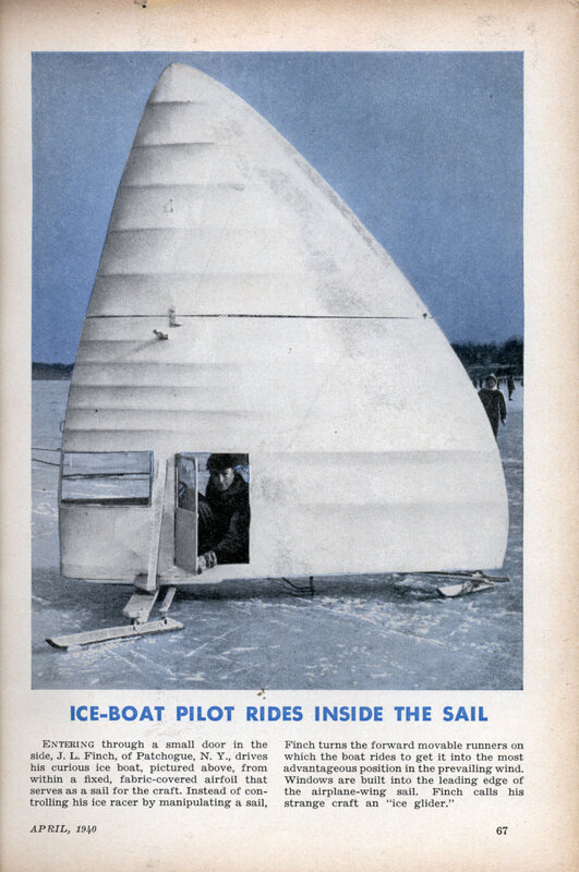 ice boat pilot inside sail
