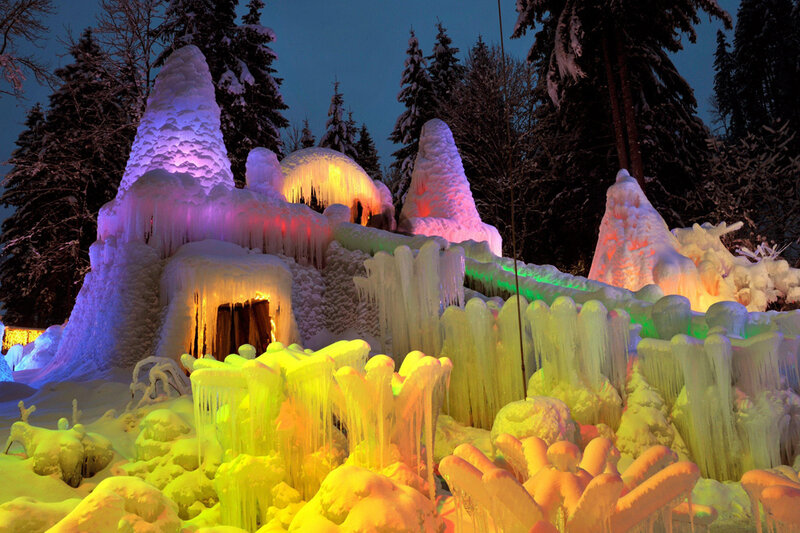 Ice Castle at Night — Purple