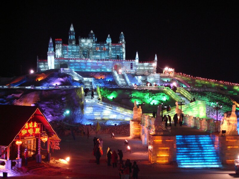 Ice Castle at Night