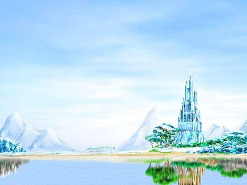 ice castle by the lake
