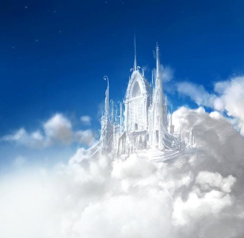 Ice Castle in Clouds