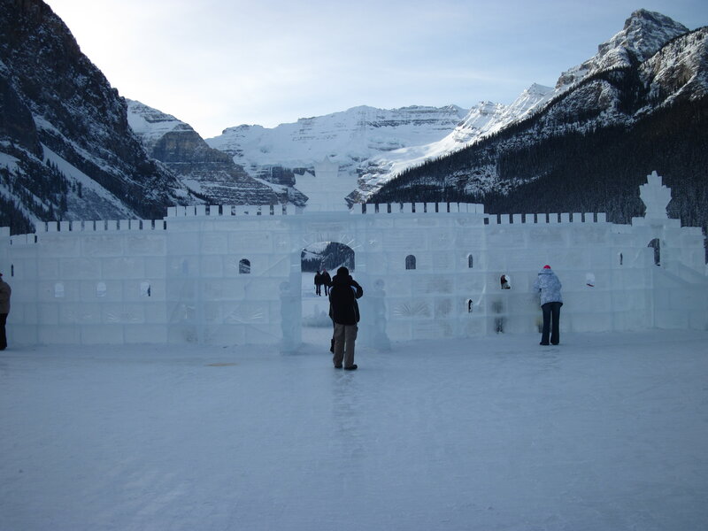 Ice Castle in Mountains — White, Cold