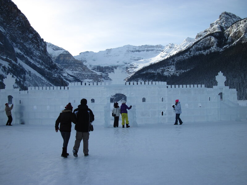 Ice Castle in Mountains — White