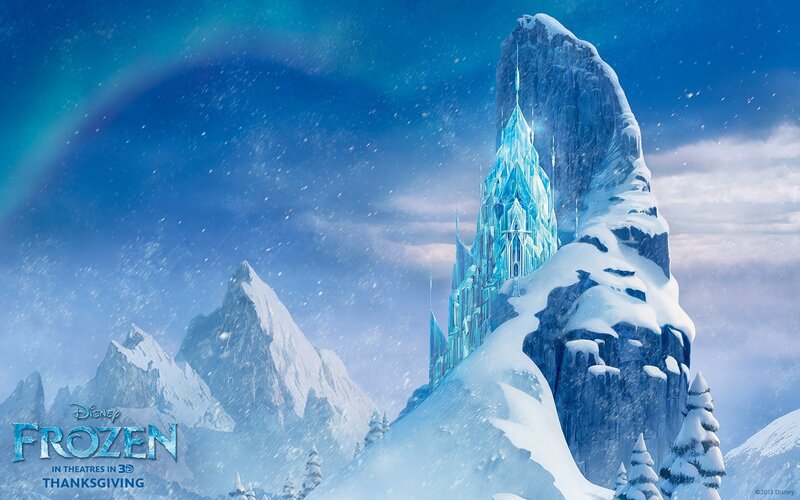 Ice Castle on Mountain — Blue