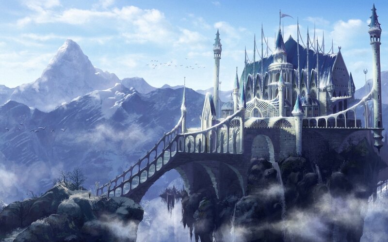 Ice Castle on Mountain