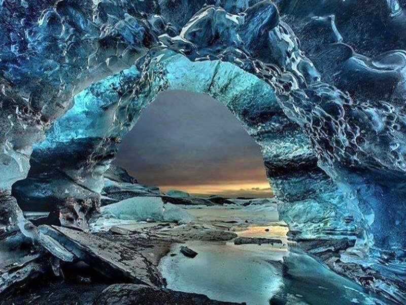 Ice Cave Arch — Blue, Dramatic