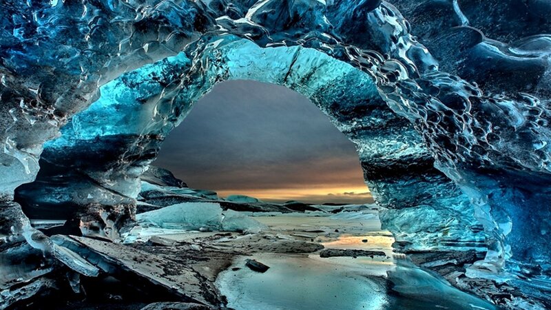 Ice Cave Arch — Blue