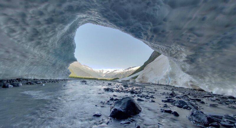 Ice Cave Entrance — Blue, Serene