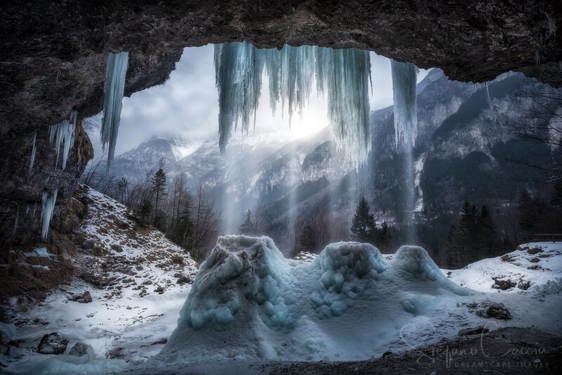 Ice Cave Entrance — Blue
