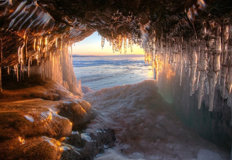Ice Cave Entrance — Orange
