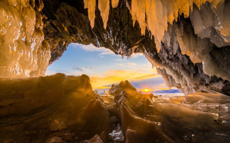 Ice Cave Entrance — Yellow