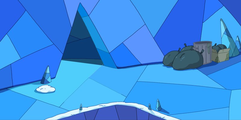Ice Cave Interior — Blue, Cold, Anime