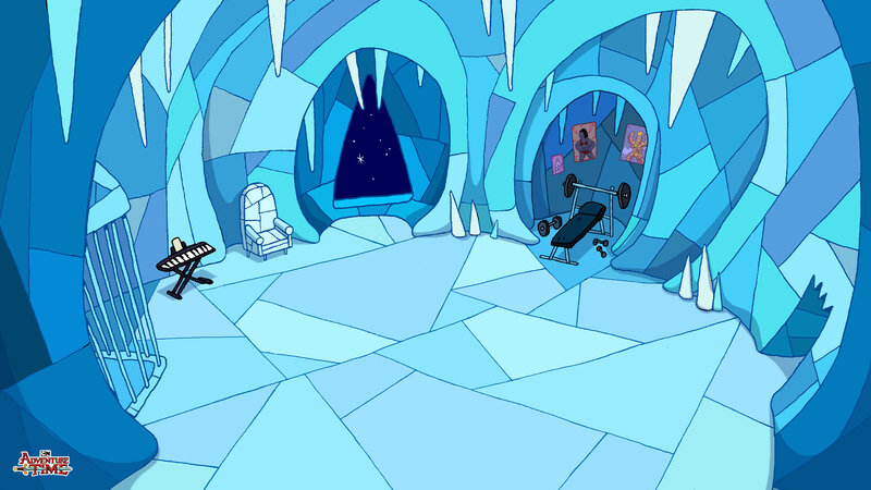 Ice Cave Interior — Blue, Cold, Night