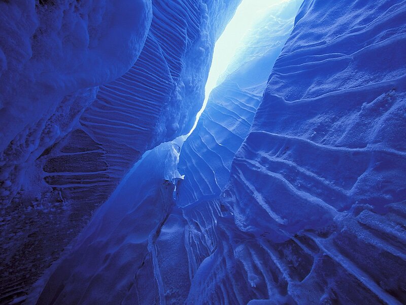 Ice Cave Interior — Blue, Dramatic