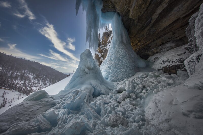 Ice Cave Interior — Blue, Dramatic, Winter, Photograph