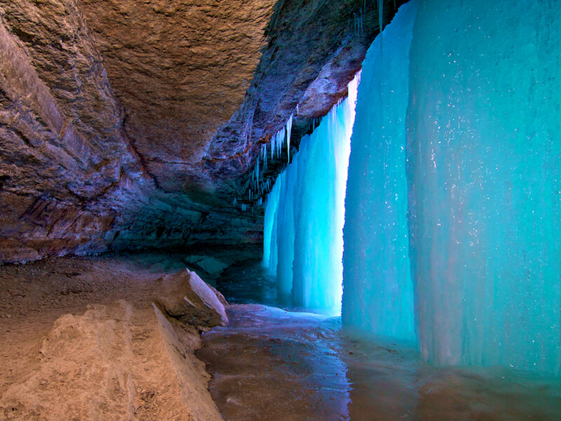 Ice Cave Interior — Blue, Dramatic, Winter