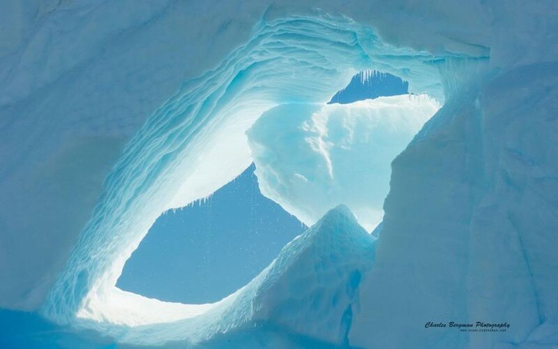 Ice Cave Interior — Blue, Serene, Photograph, Light