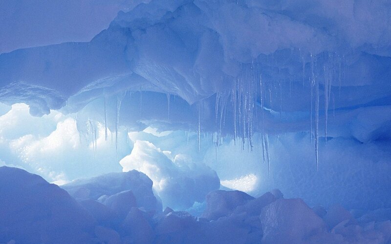 Ice Cave Interior — Blue, Serene