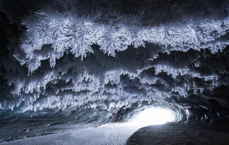 Ice Cave Interior — White