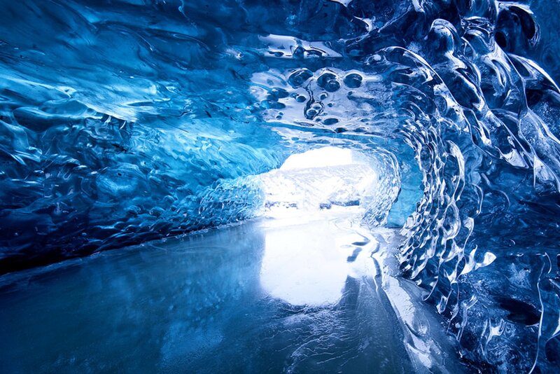 Ice Cave Tunnel — Blue