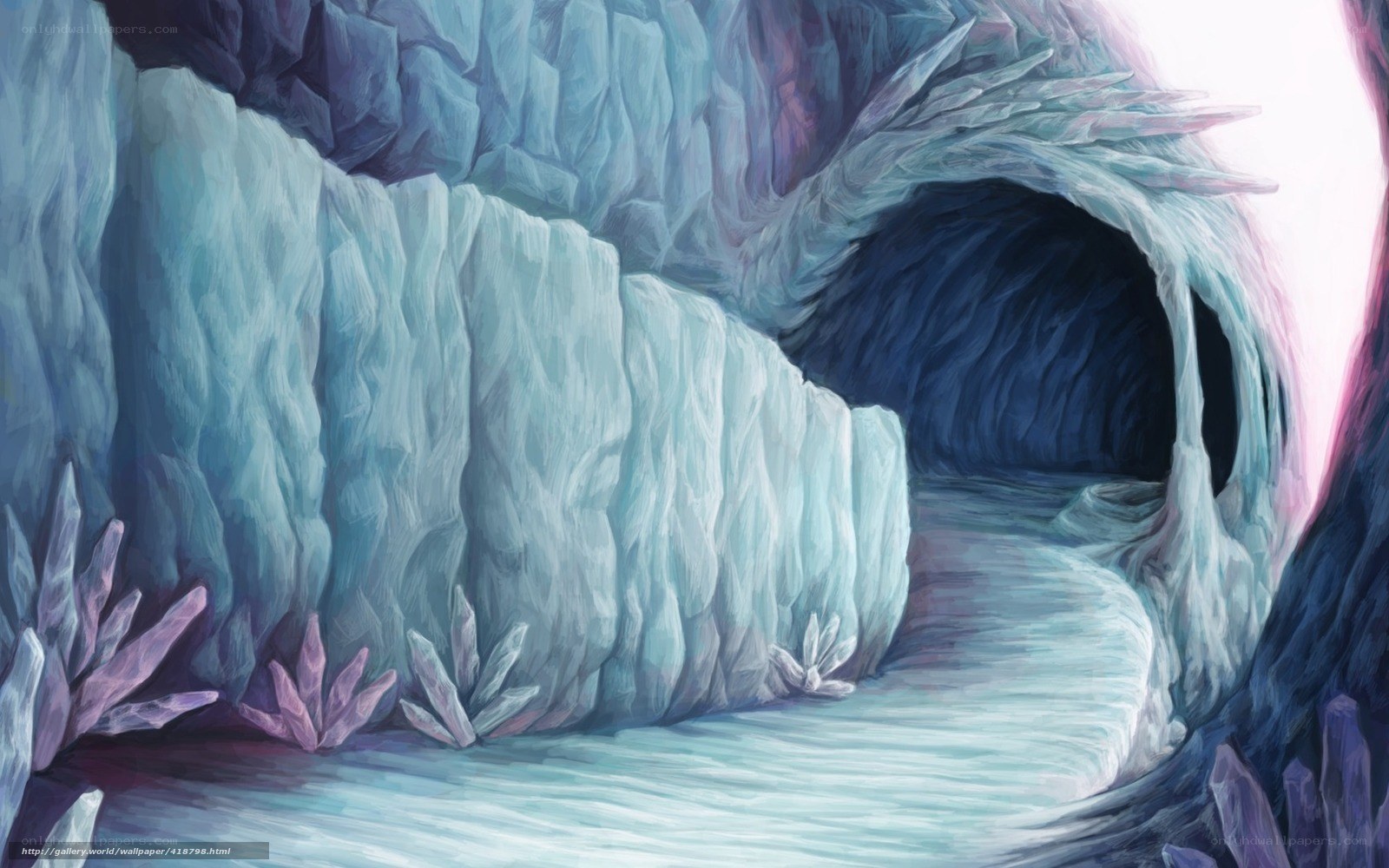 ice cave with crystals