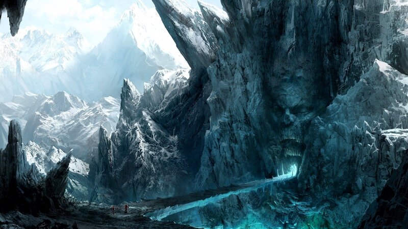 Ice Cave with Face