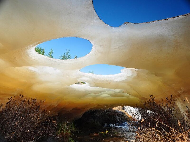 Ice Cave with Holes