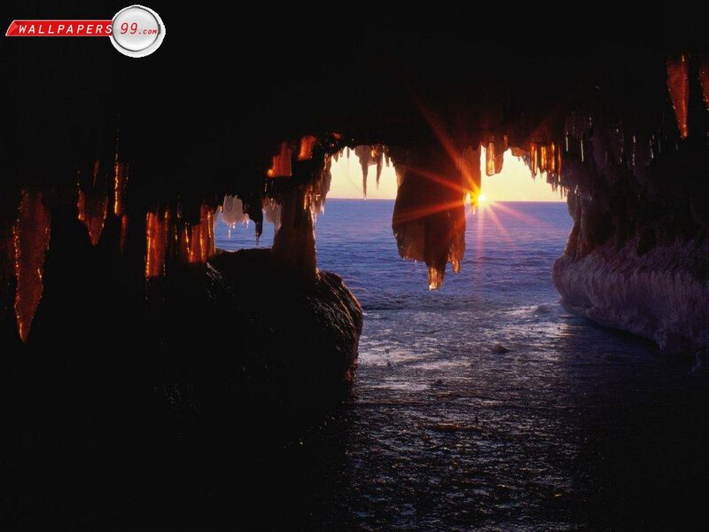 Ice Cave with Ocean View