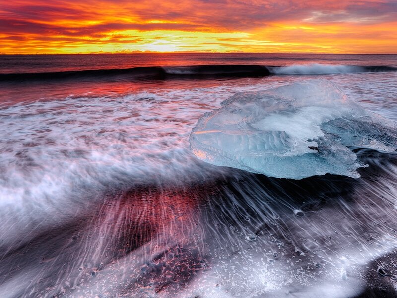 Ice Chunk on Beach