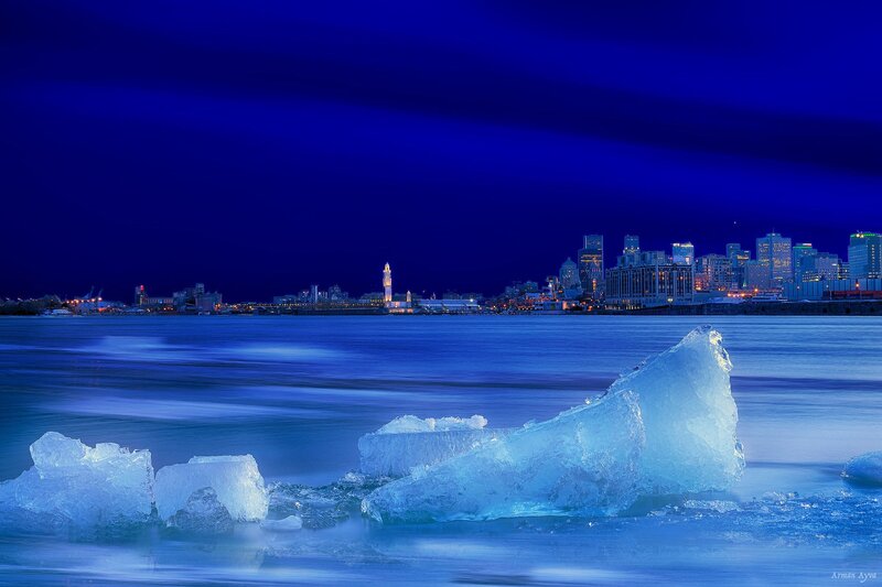 Ice Chunks in Water